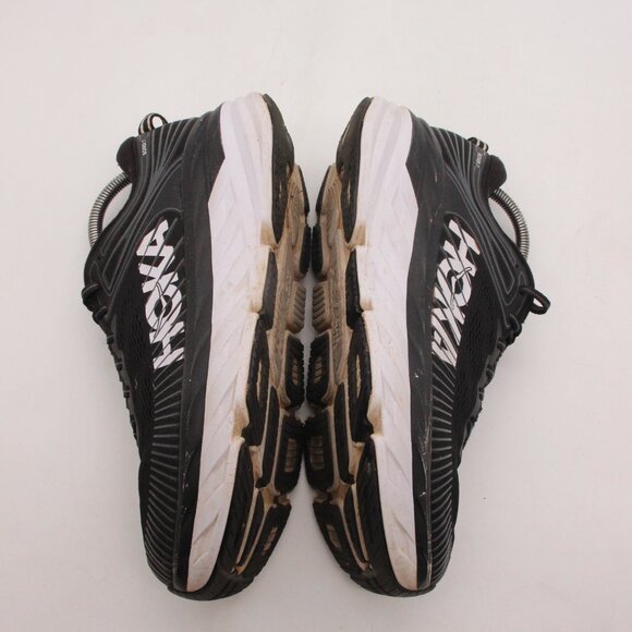 Hoka One One Bondi 7 Women's Size 9.5 Running  Sneakers Black White 1110519 BWHT - Picture 8 of 10